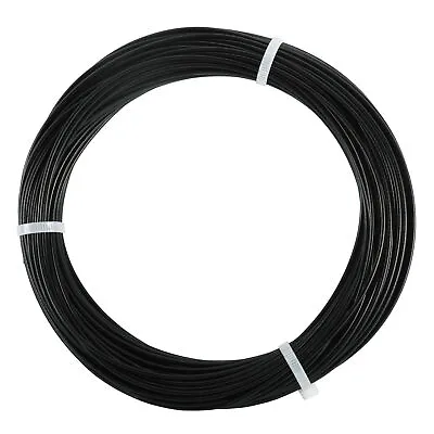 100 FT Vinyl Coated Black Wire Rope Cable 304 Stainless Steel 7x7 1/16  - 3/32  • $15.69