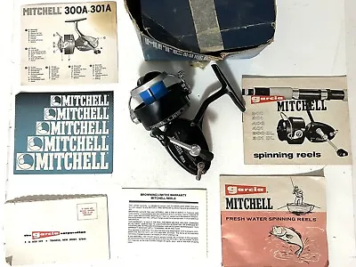 Garcia Mitchell 300A-301A Spinning Reel In Box With ALL Paperwork Never Used • $150