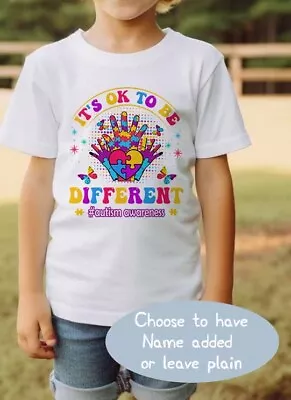 AWARENESS CHILDREN'S  T SHIRT * PERSONALISED ~ Autism ~ Additional Needs Ref12 • £8.99