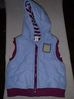 £10 • Buy Aston Villa Baby Body Warmer Gillet 9-12 Months Worn Read Description