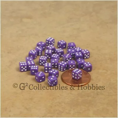 NEW 5mm Deluxe Rounded Edge 30 MINI Dice PurPle RPG Game 3/16 Inch Miniature D6 • $7.49