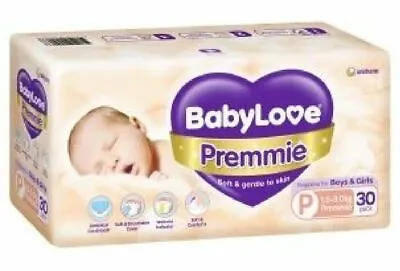 $19.95 • Buy Babylove Nappies Premmie Size 30 Pack