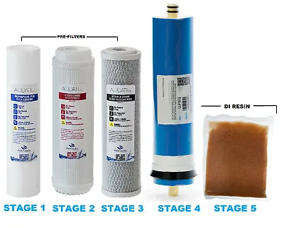 £72.95 • Buy Aquati Reverse Osmosis RO DI XL 200GPD 5 Stage System Water Filter Replacement