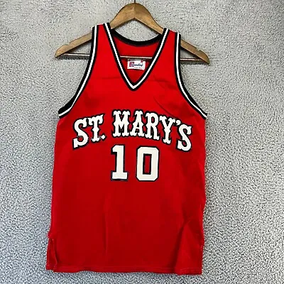 Vintage Speedline St Marys College Jersey Mens Medium Red Michigan Team #10 70s • $34.94