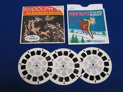 1955 Rudolph The Red-nosed Reindeer Christmas Santa #b870 View-master Pack  • $24.98