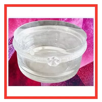 🎁🍲Krosno Poland Crystal Bowl Clear Round Polish Glass 10 X5 Nude Optic New Box • $14.99
