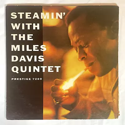 Steamin' With MILES DAVIS QUNTET Vinyl LP US 1st Press 1961 Mono Prestige RVG G+ • $64.95