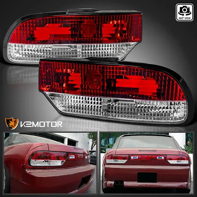 Red/Clear Fits 1989-1994 240SX S13 Hatchback Tail Lights Brake Lamps Left+Right • $72.38