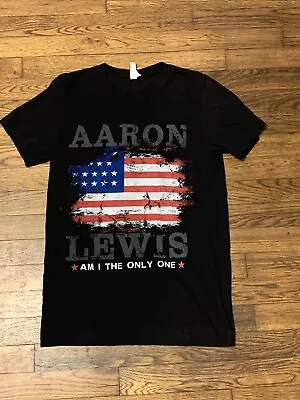 Men’s Aaron Lewis Am I The Only One T-Shirt Small Graphics Front And Back Tee • $12.95
