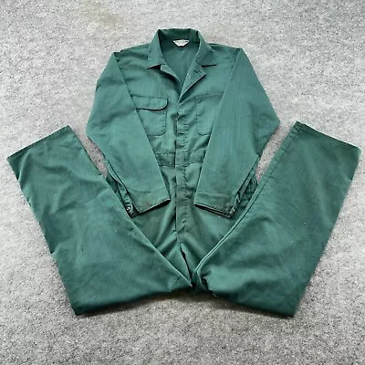 VTG Big Mac Penney Coveralls Mens 38R Green Utility Pocket Mechanic Workwear 90s • $24.95