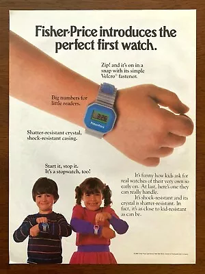 1986 Fisher-Price Wrist Watch Vintage Print Ad/Poster Retro 80s Kids Toys Décor • $14.99