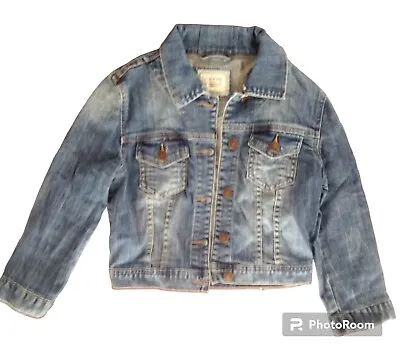 I Love H81 Girls-Junior Denim Long Sleeve Jacket Size Medium Blue • $12.98
