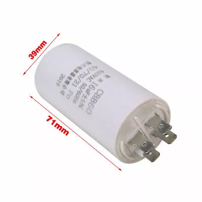 £5.95 • Buy 16uf Start Run CBB60 Film Capacitor Motor Generator Compressor Water Air Pump UK