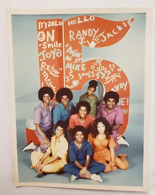 1970s Vintage The Jackson Family Press 7x9 Color Photo~ CBS ~ MICHAEL JACKSON • $199.99