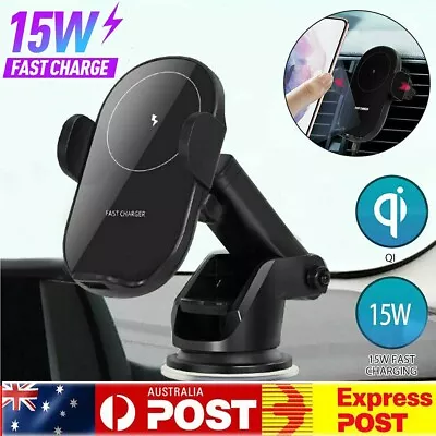 $24.56 • Buy QI Automatic Clamping Wireless Car Charger Vent Mount Phone Charging Holder Dock