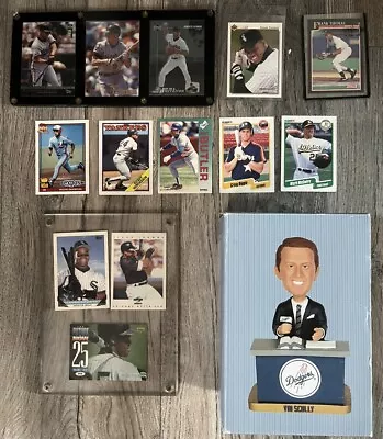 2012 Vin Scully Bobblehead And Baseball Cards Lot • $120