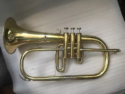 Great Vintage Flugel GIFT CARL SCHILLER Bb FLUGELHORN Great Ballad Ready Germany • $625