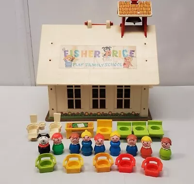 Vintage 1971 Fisher Price Little People Play Family School 923 With Accessories  • $24.99