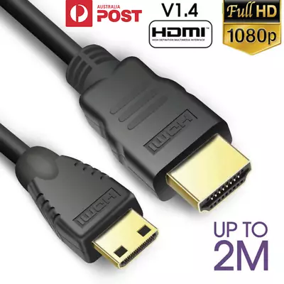 $4.50 • Buy Mini HDMI To HDMI Cable V1.4 3D With Ethernet HD 1080p HDTV Tablet Smart Phone