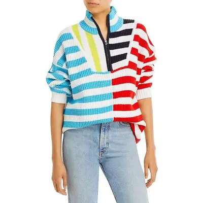 $135.75 • Buy STAUD Womens Hampton Striped Front Half Zip Turtleneck Sweater Shirt BHFO 6962