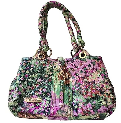 La Gioe Di Toscana Leather Woven Leather Handbag Couture Collection Spring Color • $79