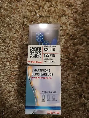 New Smartphone Bling Earbuds With Microphone • $7
