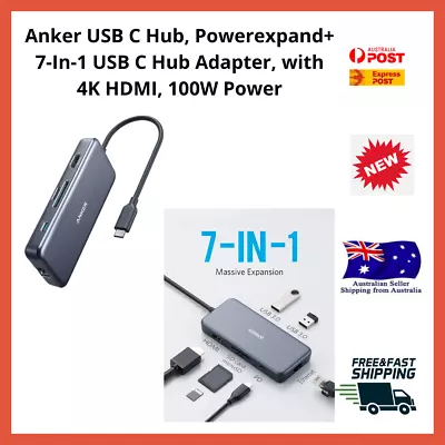 $86.99 • Buy Anker USB C Hub, Powerexpand+ 7-In-1 USB C Hub Adapter, With 4K HDMI, 100W Power