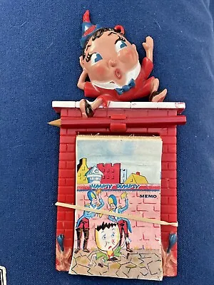 VINTAGE   HUMPTY DUMPTY   MEMEO NOTEPADw/ Pencil And Notepad • $14.99