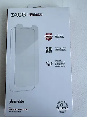 New ZAGG Screen Protector Glass Elite For New IPhone 6.7  2021 5G Compatible • $12.95