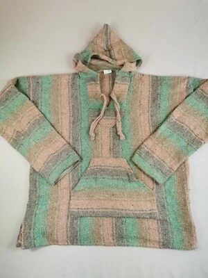 £13 • Buy Mexican Baja Made In Mexico Hoodie Festival Mens Medium Multicoloured