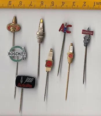 Vintage SPARK PLUG Pin Badges 1960s AC Champion Bosch Autolite  • $2.43