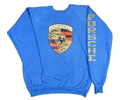 Vintage Porsche Sweatshirt Xl 1980s 911 Bmw Mercedes Ferrari Lamborghini Auto • $199