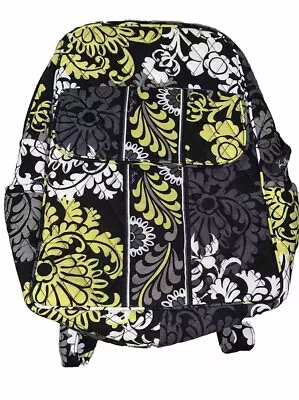 Vera Bradley Small Backpack In  Baroque  Pattern Black And Yellow Print • $19.99