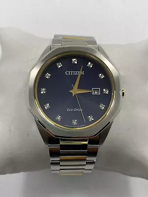 Citizen Corso Diamond Eco-Drive Blue Dial Stainless Steel Men's Watch BM7494-51L • $99.95