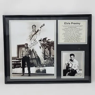 Elvis Presley Framed On Paper Memorabilia 12.5  X 15.5  • $55.05