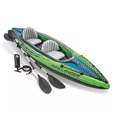 Intex Challenger K2 2-Person Inflatable Kayak And Accessory Kit With Oars & Pump • $126.49