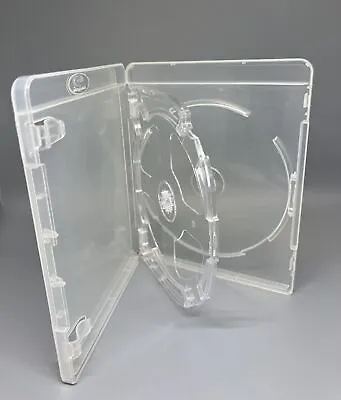 14mm Clear 3 Blu-Ray DVD PS3 Game Case Engraved Logo BD-VORTEX-3DISC( O14) • $13.99