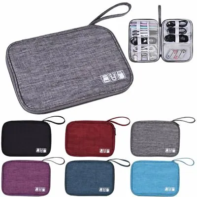 Travel Cable Bag Organizer Charger Storage Electronics USB Case Cord Accessories • $7.81