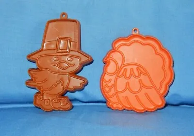 $3.99 • Buy 2 Vintage Hallmark Plastic Thanksgiving Cookie Cutters Bird Pilgrim & Turkey