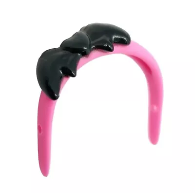 Monster High Doll Draculaura G3 Pink Black Bat Bow Headband Hairband • $7.89