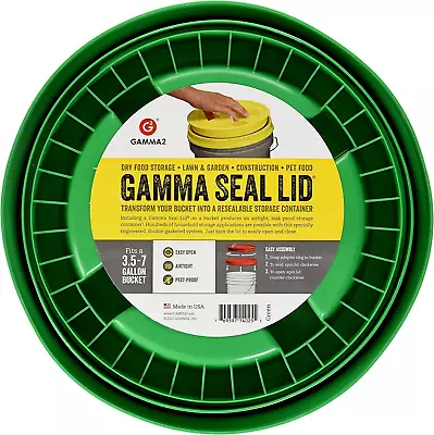 GAMMA2 Gamma Seal Lid - Bulk Food Dry Storage Gallon Bucket Fits 3.5 5 6 & 7 • $20