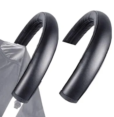 2x 53cm Pushchair Handle Grip Sleeve PU Leather Bumper Bar Cover Baby Stroller • £9.50
