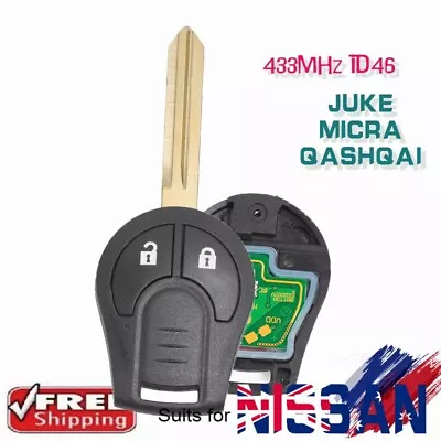 Complete Remote Key Fob 433MHz ID46 For Nissan D23 D231 NP300 Navara 2016 - 2021 • $29.90