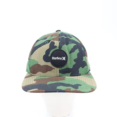 Hurley Woodland Camo Ripstop Hat Cap Snapback Surf Skate • $8.99