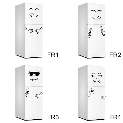 £4.39 • Buy Cute Fridge Stickers Smiley Face Kitchen Fridge Wall Art Door Decals Funny DIY