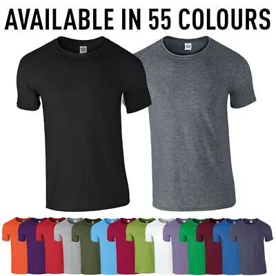 £7.69 • Buy Gildan Mens Softstyle Plain Cotton Crew Neck Ringspun Top Short Sleeve T-Shirt