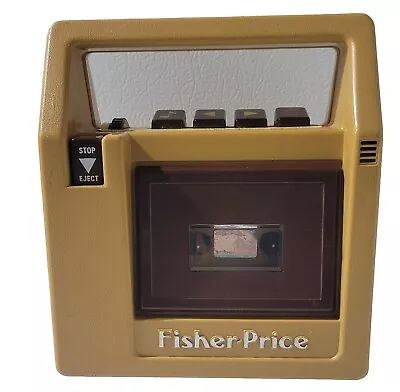 Fisher Price Brown Cassette Tape Player Recorder 826  Vintage 80’s PARTS • $19.99