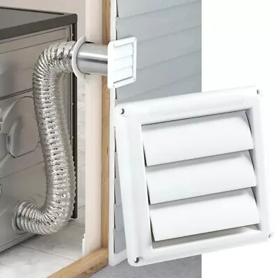 4-6 Inch Ventilation Cover Exterior Wall Ventilation Grille White Pipe Vent • £10.67
