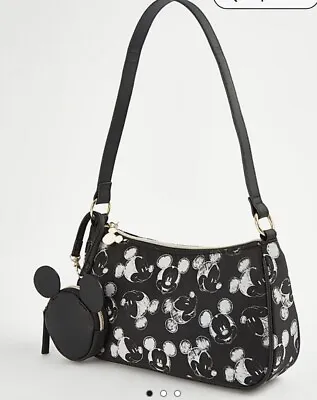 Disney Minnie Mouse Black & White Handbag Handbag Shoulder Bag • £20.99