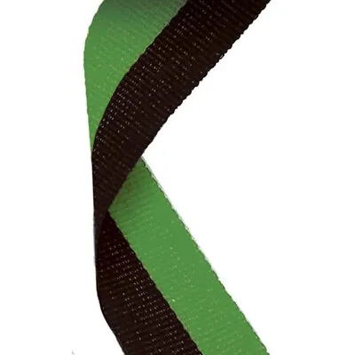 100x Green And Black Medal Ribbons Lanyards With Gold Clips 22mm Wide • £33.81